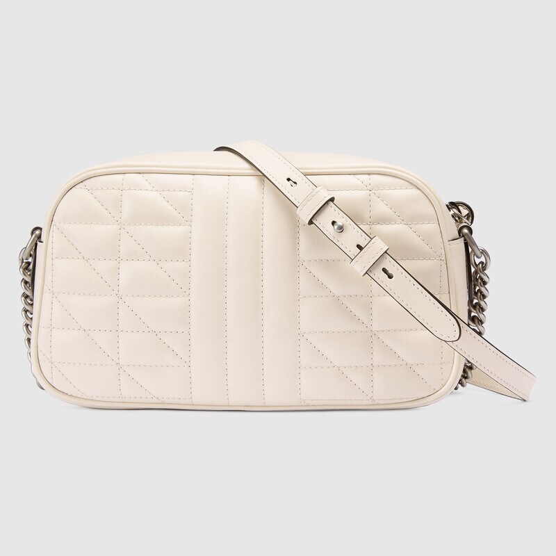 Gucci GG Marmont Small Matelasse Shoulder Bag 447632 White